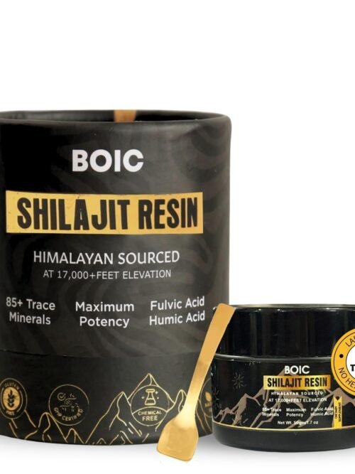 BOIC Pure Himalayan Shilajit Resin 50g | Organic Fulvic Acid & 85+ Trace Minerals | Energy, Vitality, Stamina & Muscle Support | Natural Supplement for Men & Women | 100 Servings