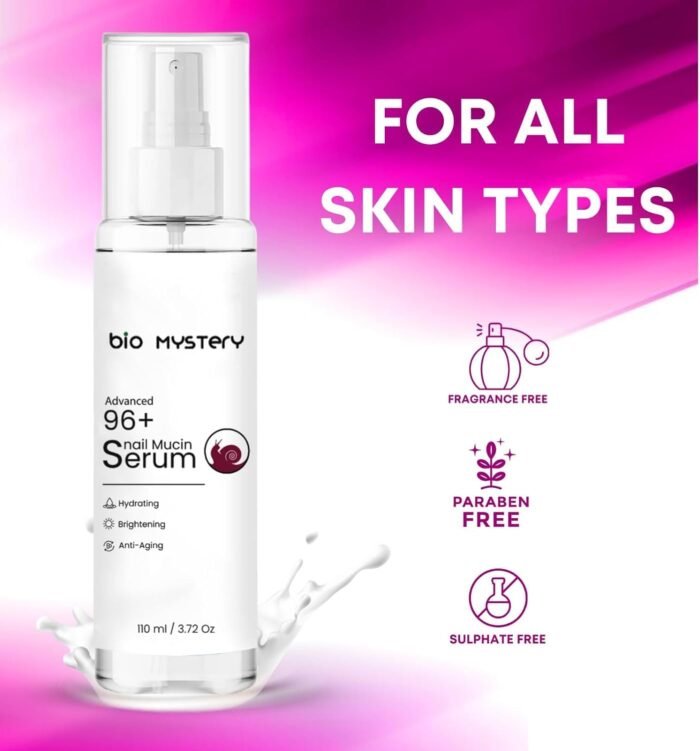 Advanced 96+ Snail Mucin Serum For Skin & Fine Lines, Sun Spots, Anti-Aging (Serum 110Ml)
