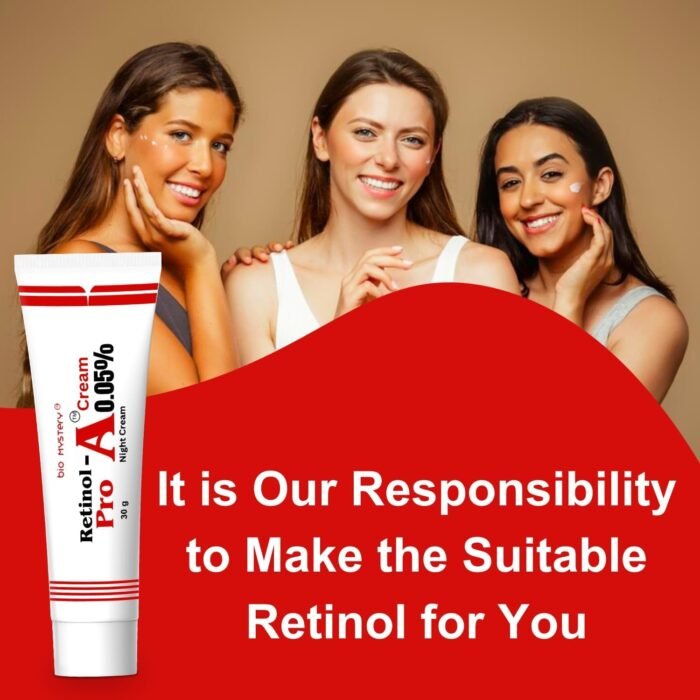 Bio Mystery Retinol 0.05% For Night Repair Cream, Face Moisturizer for Wrinkle Reduction, Non-Greasy Formula for Daily Use 1.0 Oz