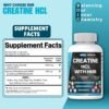 BOIC Creatine HCL + HMB Capsules | 410mg HMB per Serving & 1250mg Creatine Hydrochloride | Performance Formula & Ultra-Pure Strength | No Bloating, Highly Soluble – 120 Capsules