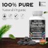 BOIC Activated Charcoal Capsules – Extra Strength with Shilajit, 200 Billion CFU Probiotics, Digestive Enzymes, Peppermint, Fennel, Licorice & Ginger – 120 Capsules
