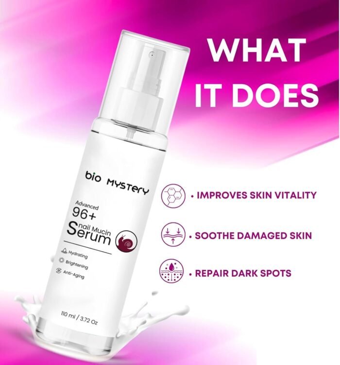 Advanced 96+ Snail Mucin Serum For Skin & Fine Lines, Sun Spots, Anti-Aging (Serum 110Ml)