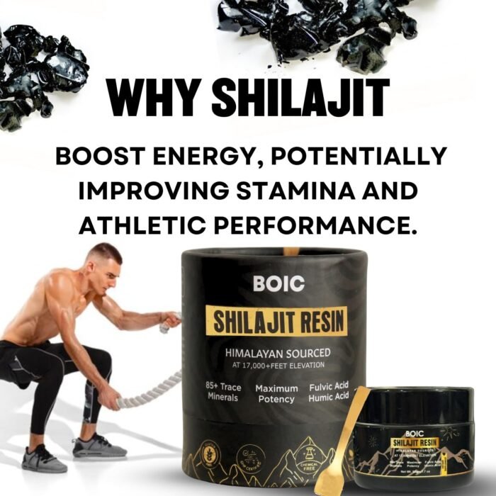 BOIC Pure Himalayan Shilajit Resin 50g | Organic Fulvic Acid & 85+ Trace Minerals | Energy, Vitality, Stamina & Muscle Support | Natural Supplement for Men & Women | 100 Servings