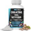 BOIC Creatine HCL + HMB Capsules | 410mg HMB per Serving & 1250mg Creatine Hydrochloride | Performance Formula & Ultra-Pure Strength | No Bloating, Highly Soluble – 120 Capsules